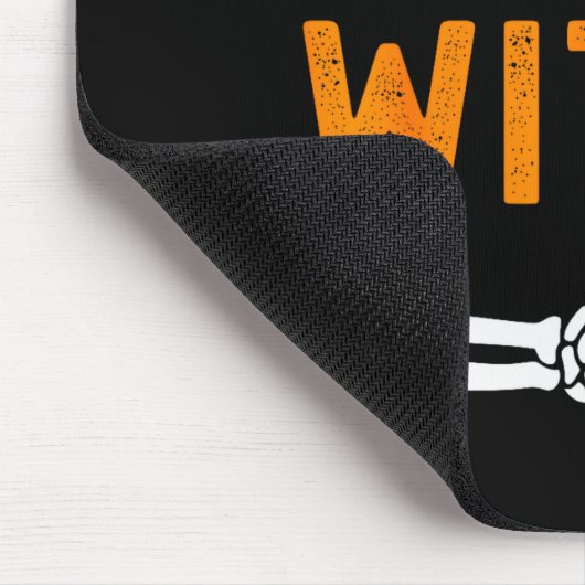 Tapis De Souris I'm With The Witch Funny Skeleton Halloween Matchi (Coin)