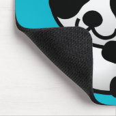 Tapis De Souris Image d'un joli panda noir et blanc (Coin)