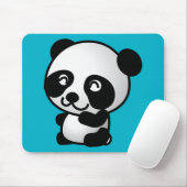 Tapis De Souris Image d'un joli panda noir et blanc (Avec souris)
