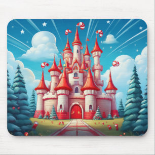 Tapis De Souris Image Fantastique D'un Château En Canne De Bonbon