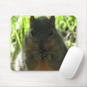 Tapis De Souris Image mignonne d'un petit écureuil mangeant un (Avec souris)
