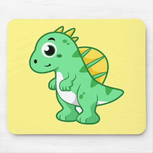Tapis De Souris Image Mignonne D'Un Spinosaure. (Devant)