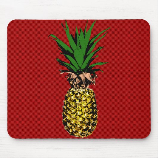 Tapis De Souris Image Newsprint ananas (Devant)