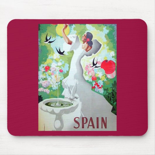 Tapis De Souris Image vintage d'Espagne (Devant)