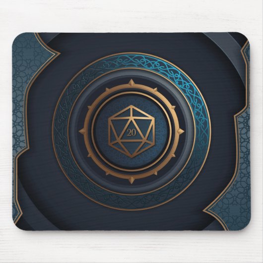 Tapis De Souris Imaginaire Abstrait D20 Dice Tabletop RPG (Devant)