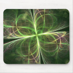 Tapis De Souris Imaginaire Abstrait Quatre Feuilles