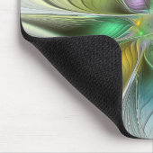 Tapis De Souris Imaginaire coloré Fleur moderne Abstrait Fractal (Coin)