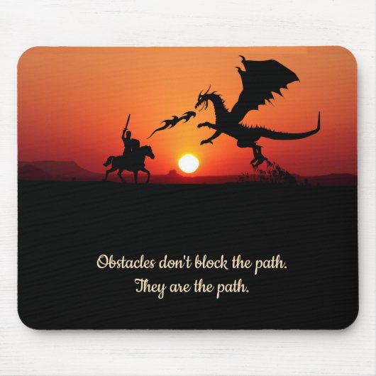 Tapis De Souris Imaginaire Dragon Chevalier Inspiration Motivation (Devant)