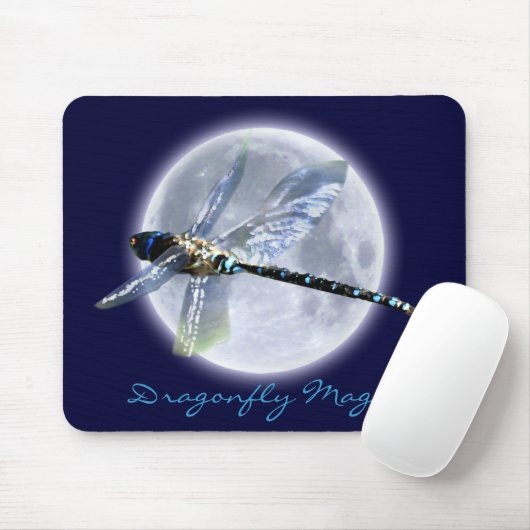 Tapis De Souris IMAGINAIRE DRAGONFLY & LUNE Mousepad (Avec souris)