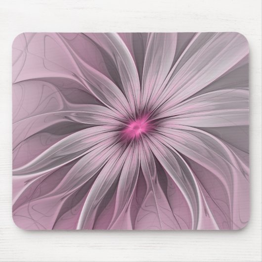 Tapis De Souris Imaginaire Fleur Plum Abstrait Flore Fractal Art (Devant)