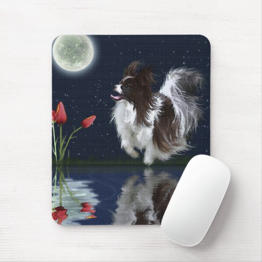 Tapis De Souris Imaginaire mignon CHIEN PAPILLON Mousepad (Avec souris)