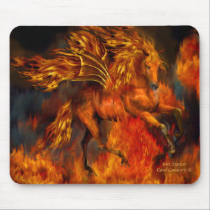 Tapis De Souris Imaginaire Mousepad de danseur du feu