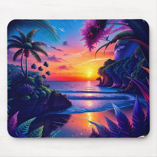 Tapis De Souris Imaginaire Tropical Beach Two (Devant)