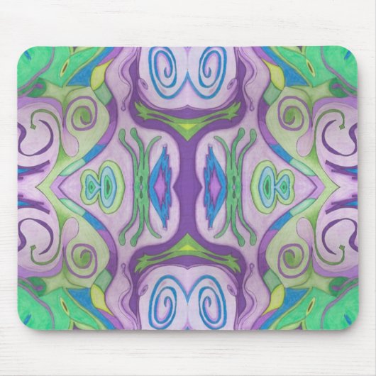 Tapis De Souris Imaginaire vert pourpre Mousepad (Devant)