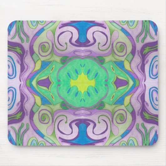 Tapis De Souris Imaginaire vert pourpre Mousepad (Devant)