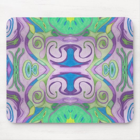 Tapis De Souris Imaginaire vert pourpre Mousepad (Devant)