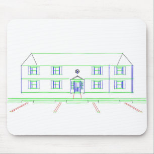 Tapis De Souris Immeuble d'appartements / Maison : Dessin au marqu