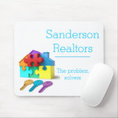 Tapis De Souris Immobiliers, assurance à la maison, agent (Avec souris)