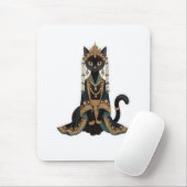 Tapis de souris Impératrice Royale Émeraude Chat (Avec souris)
