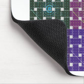 Tapis De Souris Impression À damiers bleu et violet (Coin)