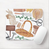 Tapis De Souris Impression aquarelle de jardin (Avec souris)