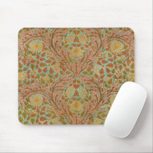 Tapis De Souris Impression botanique victorienne de rose et feuill