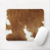 Tapis De Souris Impression Brown de la vache (Avec souris)