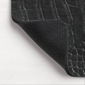 Tapis De Souris Impression cuir de crocodile faux noir (Coin)