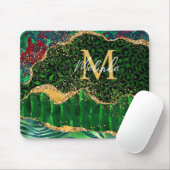 Tapis De Souris Impression d'animal de safari vert Agate (Avec souris)