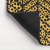 Tapis De Souris Impression d'animal guépard chevron zigzag moderne (Coin)