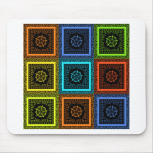 Tapis De Souris Impression d'art à motif à carreaux africain