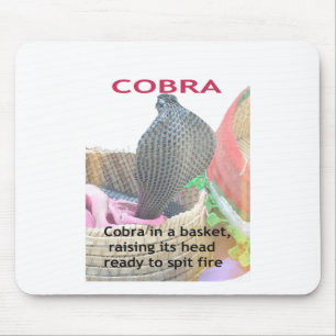 Tapis De Souris Impression d'art Cobra dans un panier