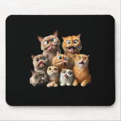 Tapis De Souris impression d'art de chat drôle (Devant)