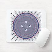 Tapis De Souris Impression d'art de design radial (Avec souris)