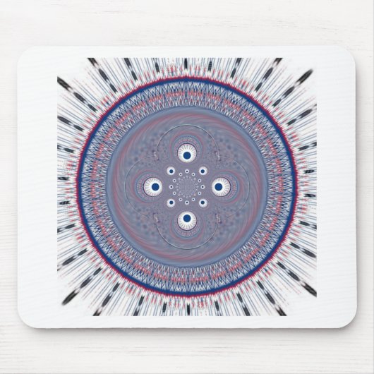 Tapis De Souris Impression d'art de design radial (Devant)