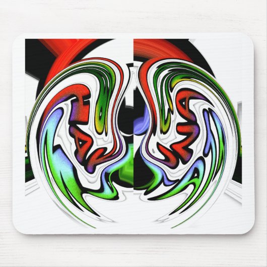 Tapis De Souris Impression d'art de profil abstrait (Devant)