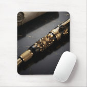 Tapis De Souris Impression d'art de stylo plume de luxe (Avec souris)