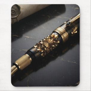 Tapis De Souris Impression d'art de stylo plume de luxe