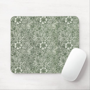 Tapis De Souris Impression d'art floral vert souci de William Morr