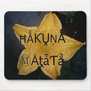 Tapis De Souris Impression d'art Golden Star Hakuna Matata