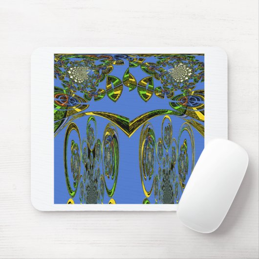 Tapis De Souris Impression d'art Iridescente avec design abstrait  (Avec souris)