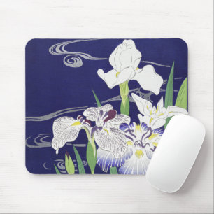 Tapis De Souris Impression d'art Iris Japonais Vintage Kogyo Tsuki