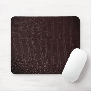 Tapis De Souris Impression de cuir de faux crocodile alligator mar