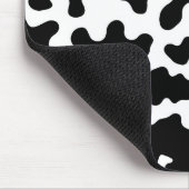Tapis De Souris Impression de cuir de vache noir et blanc  (Coin)