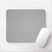 Tapis De Souris Impression de fibre de carbone blanche en argent (Avec souris)