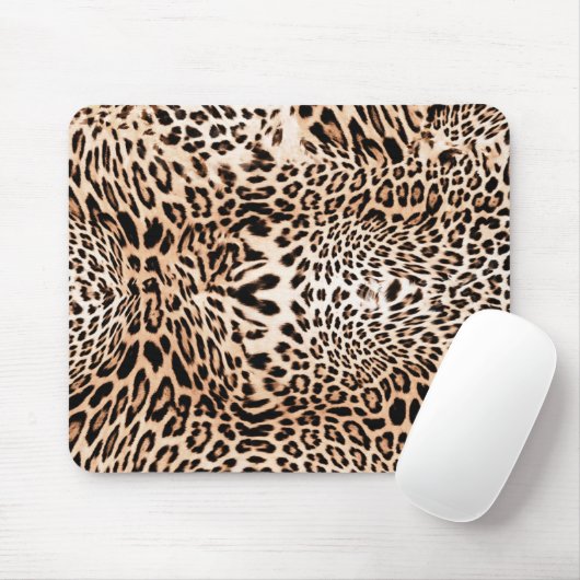Tapis De Souris Impression de fourrure Leopard (Avec souris)