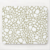 Tapis De Souris Impression de girafe blanche or (Devant)