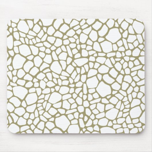 Tapis De Souris Impression de girafe blanche or (Devant)