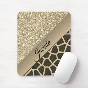 Tapis De Souris Impression de girafe en or