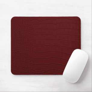 Tapis De Souris Impression de peau de crocodile rouge